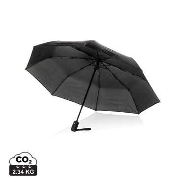 Logo trade corporate gifts image of: Swiss Peak Vito Aware™ RPET 21 inch auto open/close umbrella