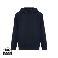 Iqoniq Yengo kids recycled cotton hoodie with sidepockets, navy