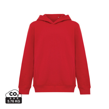 Logo trade promotional merchandise image of: Iqoniq Yengo kids recycled cotton hoodie with sidepockets