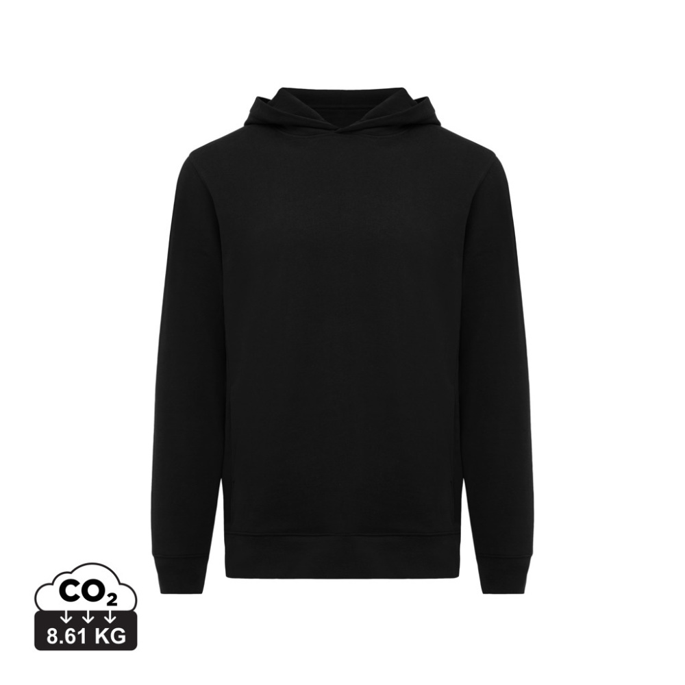 Logo trade promotional merchandise photo of: Iqoniq Yengo recycled cotton hoodie with sidepockets