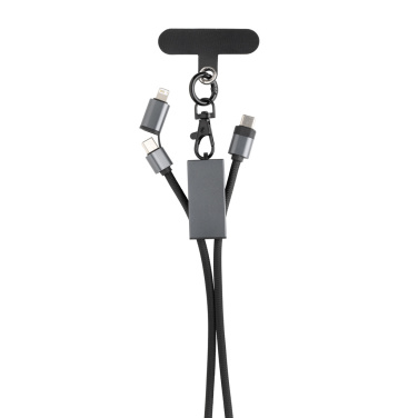 Logo trade promotional merchandise photo of: Terra RCS recycled PET phone cord with dual charge cable