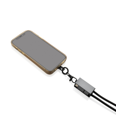 Logo trade promotional item photo of: Terra RCS recycled PET phone cord with dual charge cable