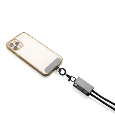 Logotrade business gift image of: Terra RCS recycled PET phone cord with dual charge cable