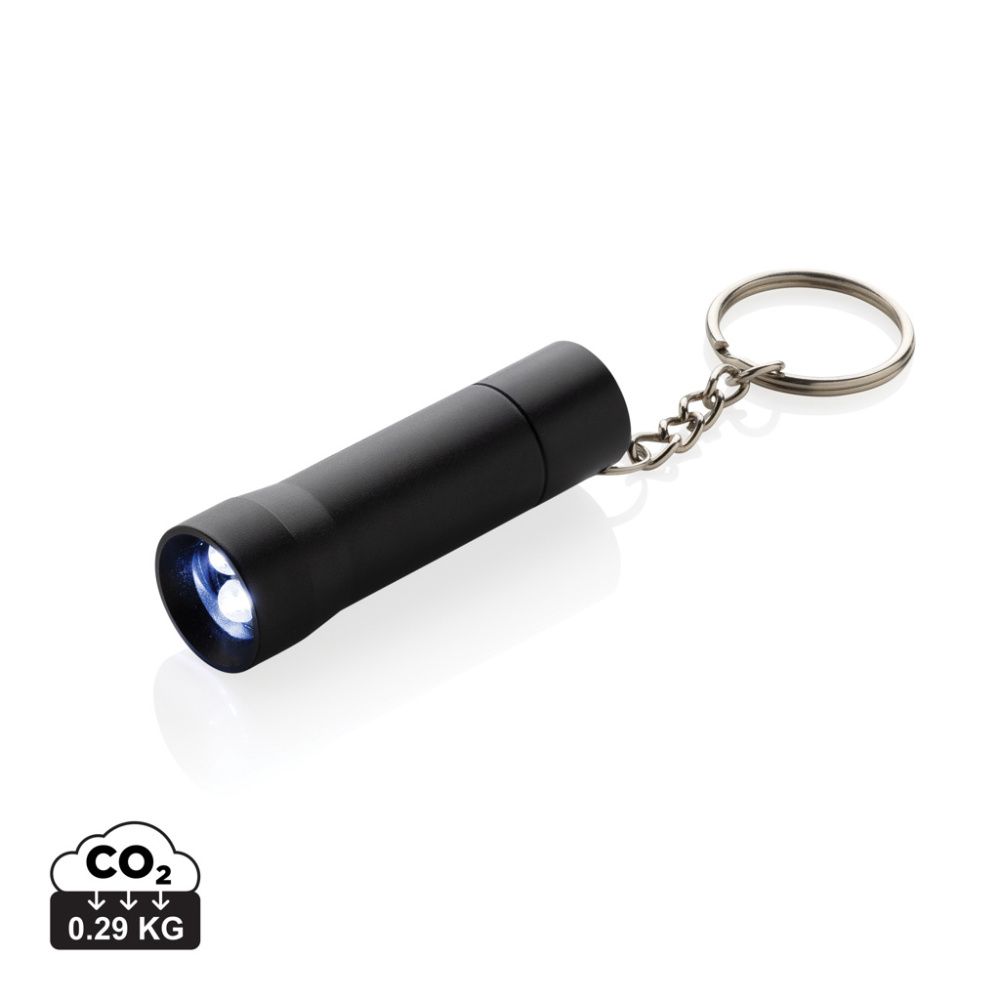 Logo trade advertising product photo of: Flash RCS recycled aluminium keychain torch