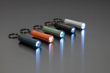 Logo trade corporate gift photo of: Flash RCS recycled aluminium keychain torch