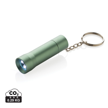 Logo trade promotional giveaways image of: Flash RCS recycled aluminium keychain torch