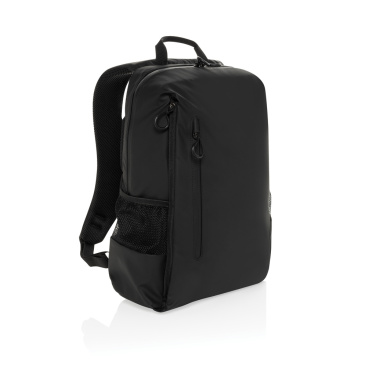 Logo trade promotional products image of: Lima Aware™ RPET water resistant 15.6 laptop backpack