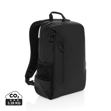 Logo trade promotional gifts image of: Lima Aware™ RPET water resistant 15.6 laptop backpack