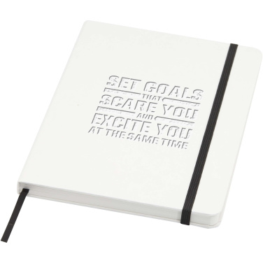 Logo trade advertising product photo of: Holm A5 stone paper hard cover notebook with lined pages