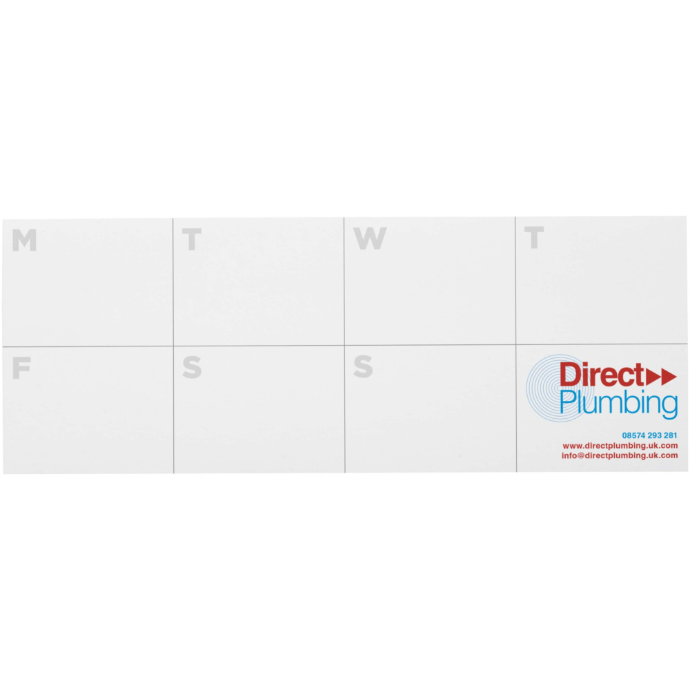 Logo trade promotional products image of: Sticky-Mate® recycled sticky notes with printed planner