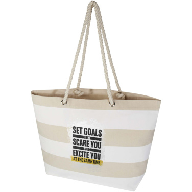 Logotrade promotional gift picture of: Florida 270 g/m² GRS recycled beach tote bag 18L