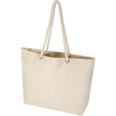 Logo trade corporate gifts picture of: Florida 270 g/m² GRS recycled beach tote bag 18L