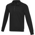 Tin unisex Aware™ recycled quarter zip sweater , Solid black