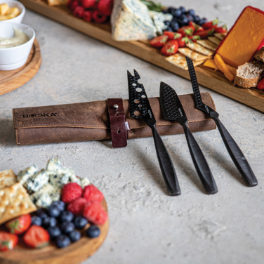 Logo trade promotional item photo of: BOSKA Cheese Knife Set Monaco+ Black