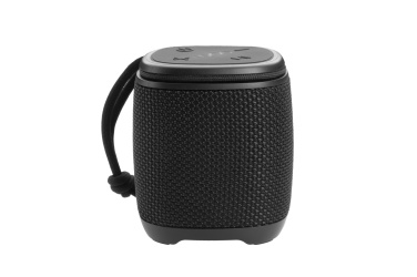 Logo trade promotional giveaways image of: Bluetooth speaker HERMON Schwarzwolf