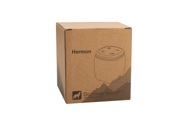Logo trade promotional gifts picture of: Bluetooth speaker HERMON Schwarzwolf