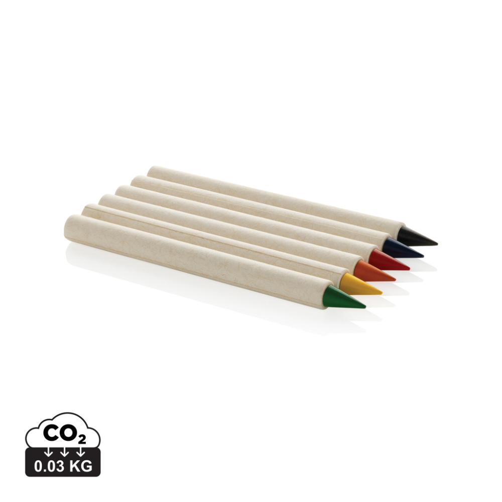 Logo trade promotional merchandise image of: Micki GRS infinity 6pc colouring pencil set