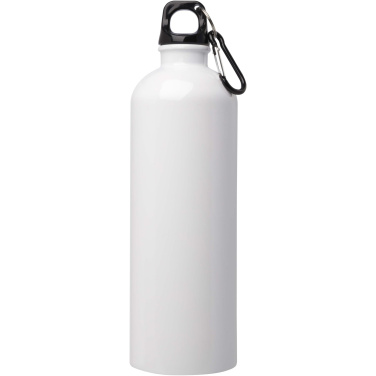 Logo trade advertising product photo of: Oregon 750 ml RCS certified single wall stainless steel water bottle with carabiner