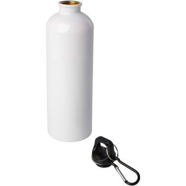 Logotrade promotional item picture of: Oregon 750 ml RCS certified single wall stainless steel water bottle with carabiner