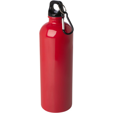 Logo trade promotional products image of: Oregon 750 ml RCS certified single wall stainless steel water bottle with carabiner