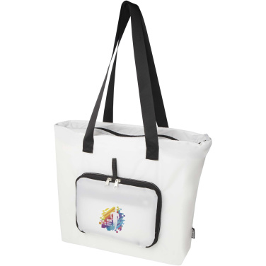 Logo trade promotional merchandise image of: EcoFold RPET foldable tote bag 16L