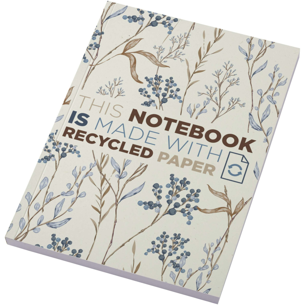 Logo trade promotional product photo of: Novella Austen A5 recycled soft cover notebook - 100 sheets