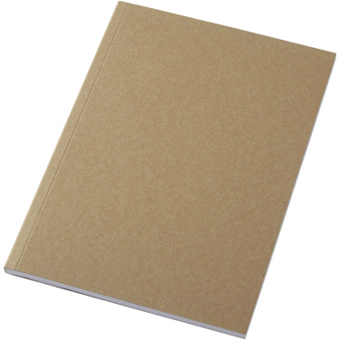 Logo trade promotional giveaways picture of: Novella Austen A5 recycled soft cover kraft notebook - 50 sheets 
