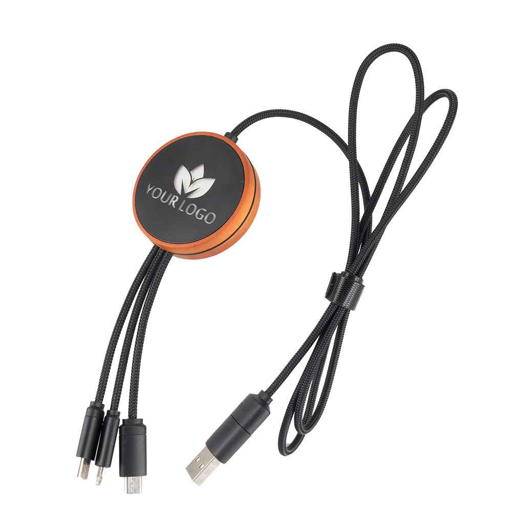 Logo trade business gift photo of: Big cable 4in1 with illuminated logo - i5w