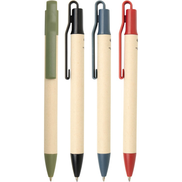 Logo trade corporate gifts image of: Liliana sugarcane paper ballpoint pen (blue ink)