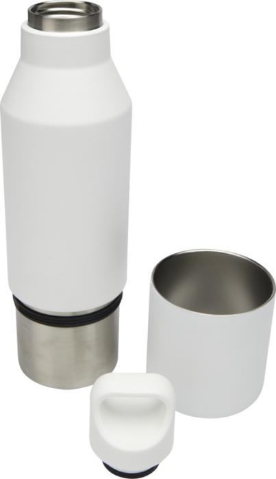 Logo trade promotional gift photo of: Odessy 600 ml RCS certified recycled stainless steel insulated bottle with 300 ml cup