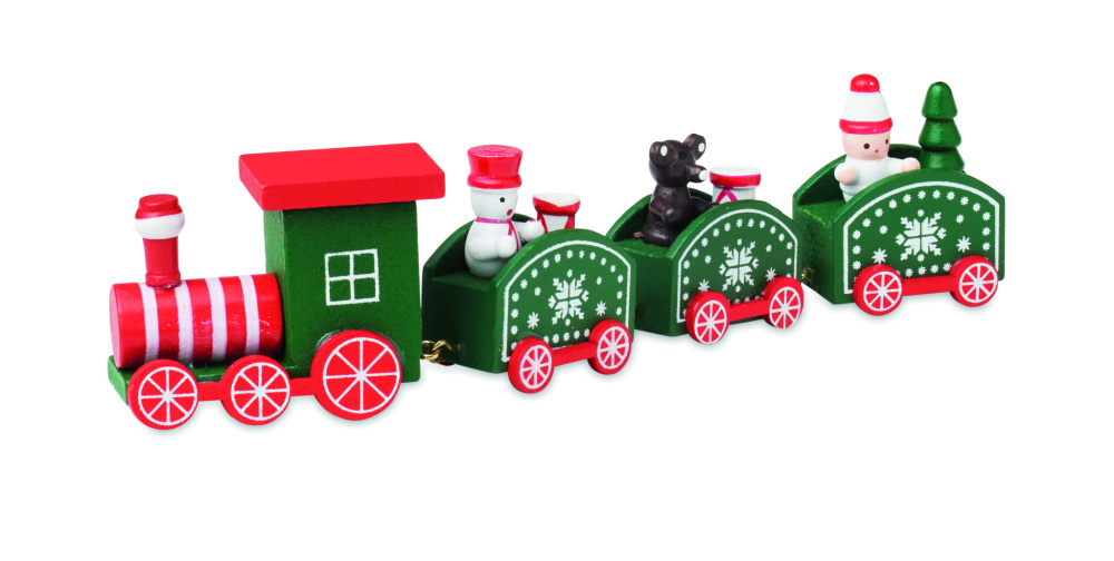 Logo trade promotional products image of: Wooden Christmas train