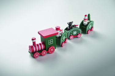 Logo trade promotional giveaway photo of: Wooden Christmas train