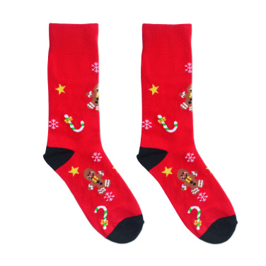 Logo trade promotional giveaway photo of: Pair of Christmas socks M