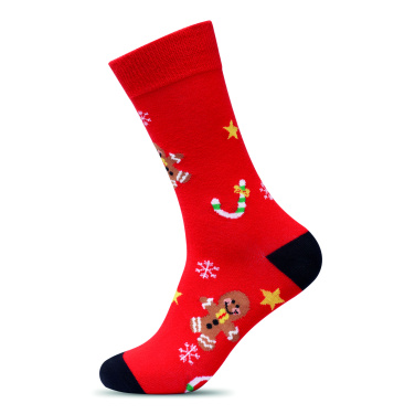 Logo trade promotional merchandise image of: Pair of Christmas socks L