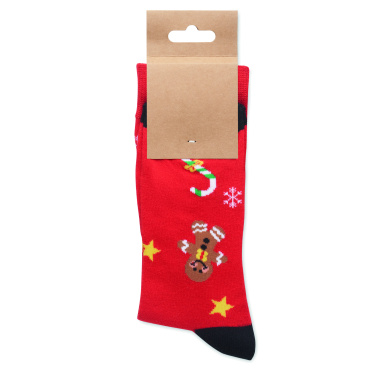 Logo trade promotional giveaways picture of: Pair of Christmas socks L