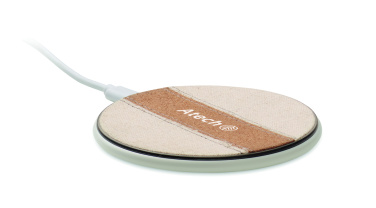 Logotrade corporate gift image of: Cork wireless charger 15W