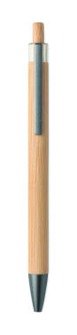 Logo trade business gifts image of: Push button bamboo pen