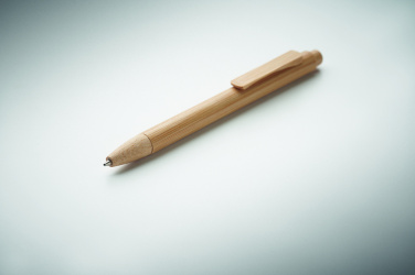 Logo trade promotional gift photo of: Bamboo automatic ball pen