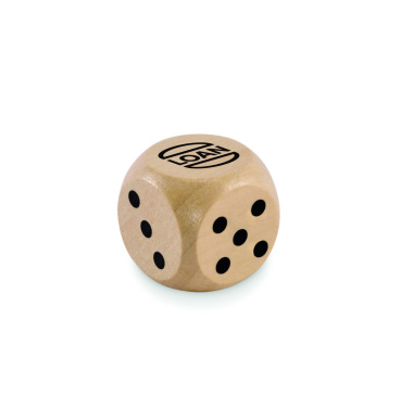 Logo trade promotional item photo of: Schima wooden dice 3cm dia