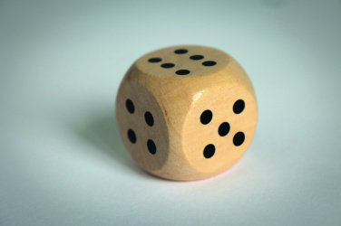 Logotrade promotional item picture of: Schima wooden dice 3cm dia