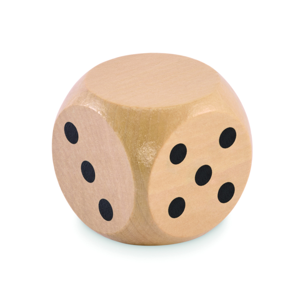 Logotrade promotional gift image of: Schima wooden dice 5cm dia