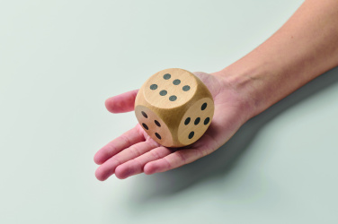 Logo trade promotional items image of: Schima wooden dice 5cm dia