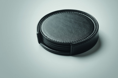 Logotrade advertising products photo of: Set of 4 PU coasters