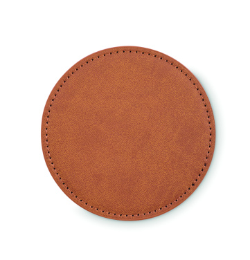 Logo trade corporate gift photo of: Round coaster in PU