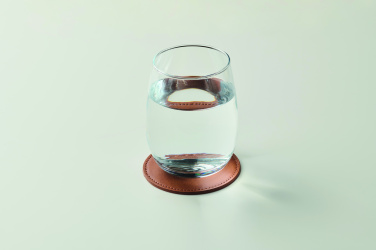 Logo trade promotional gift photo of: Round coaster in PU