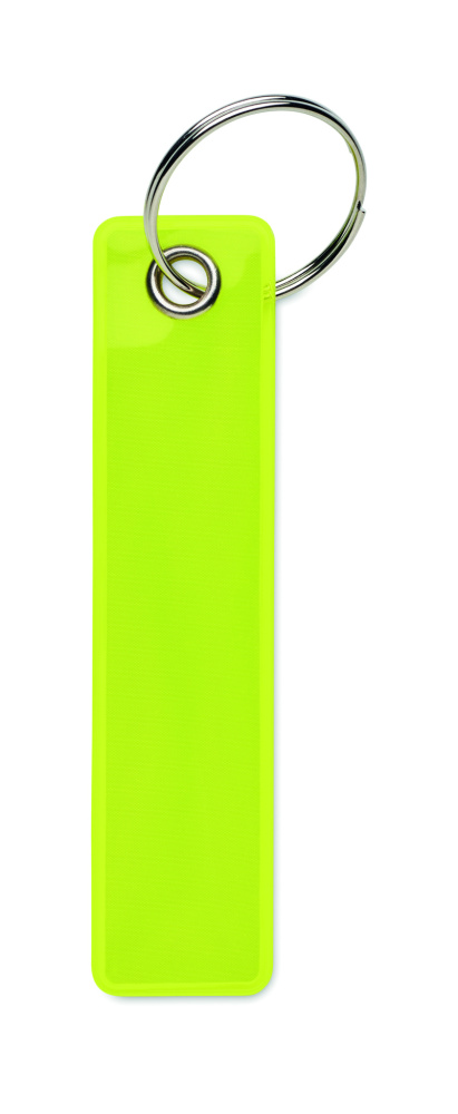 Logo trade promotional merchandise picture of: Reflective key ring in PVC