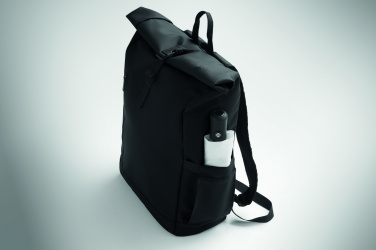Logotrade business gift image of: Rolltop laptop rucksack 600D