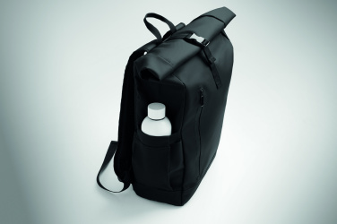 Logotrade promotional item picture of: Rolltop laptop rucksack 600D