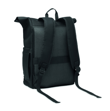 Logo trade business gifts image of: Rolltop laptop rucksack 600D