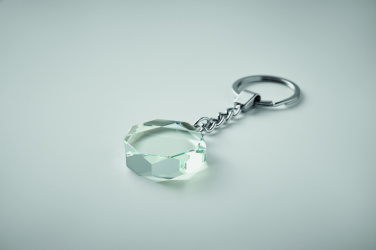 Logo trade advertising products picture of: Glass round award key ring